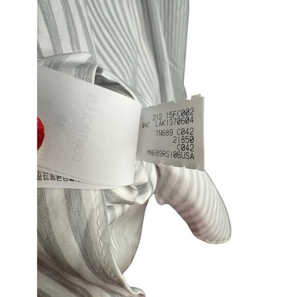 Brunello Cucinelli NWT Cotton Embellished Striped Shirt Dress in White Size XL - Picture 5 of 12